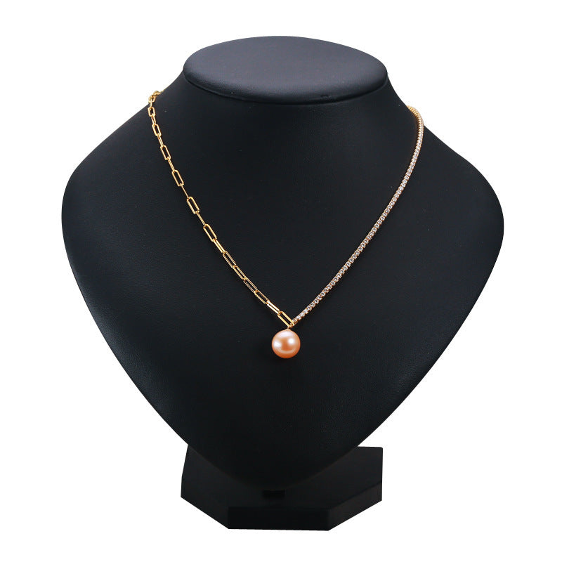 Perfect Circle Simple Pearl Necklace For Women