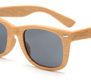 Retro Rice Nail Plastic Wood Grain Sun Glasses