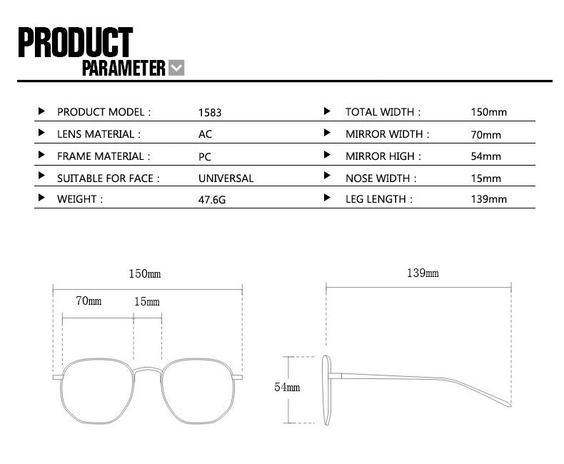 UV Protection Sun Glasses European And American Large Frame