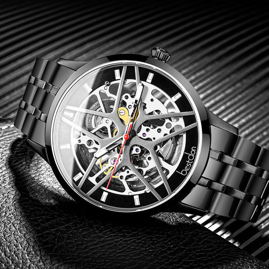 Automatic hollow waterproof male mechanical watch