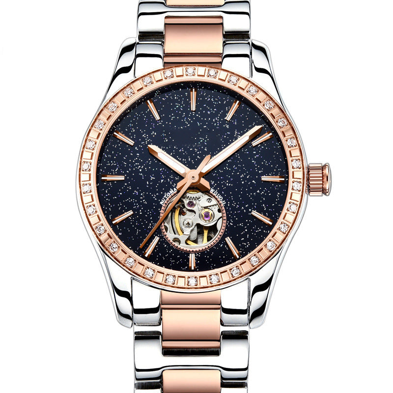 Gypsophila full-automatic female watch in stainless steel