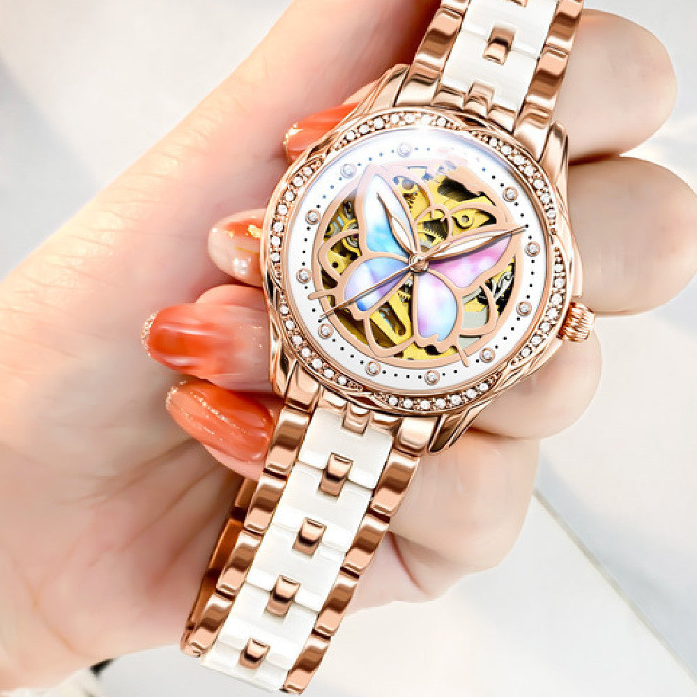 Women's Hollowed Out Mechanical Watch