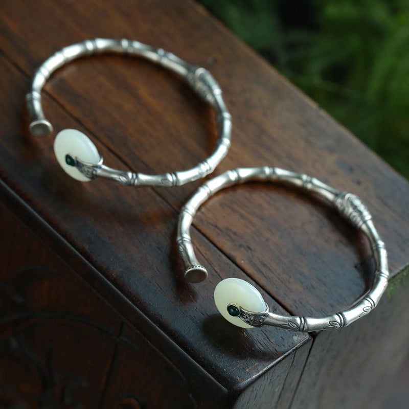 S925 Sterling Silver Vintage Thai Slub Ladies Bracelet