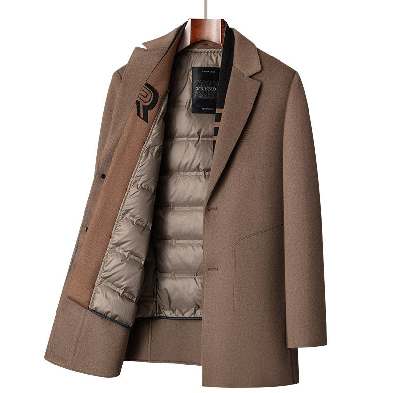 Woolen Coat Men's Coat Mid-length Winter