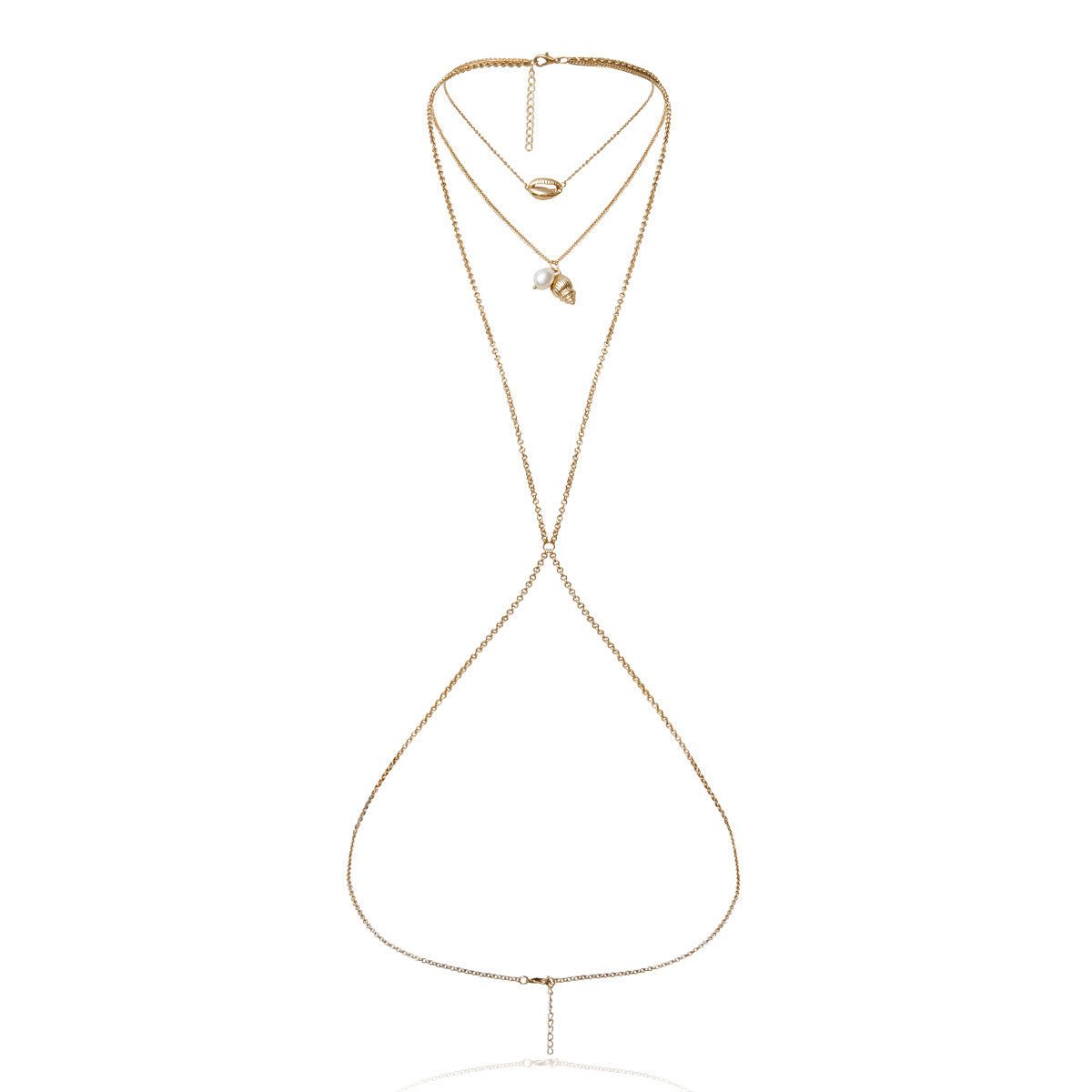 Sexy Pearl Shell Geometric Body Chain