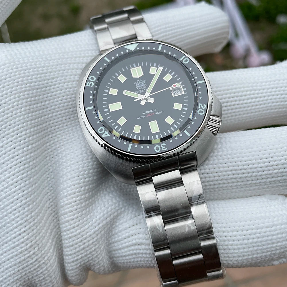 200M Waterproof Automatic Watch Sapphire Crystal Stainless Steel NH35 Mechanical Dive Watch For Men STEELDIVE SD1970 V2 (10-12 days delivery time to worldwide-10 USD Shipment fees-No DHL for this product-VERY HIGH QUALITY BRABD)