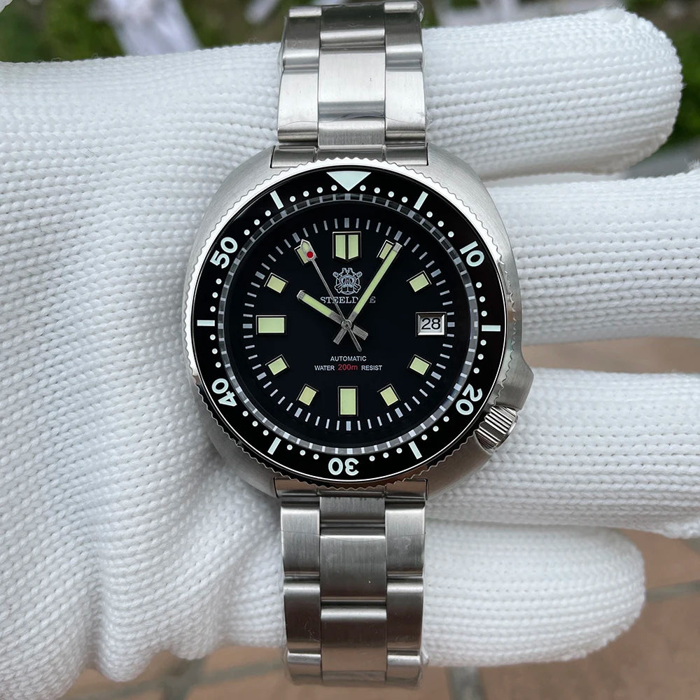 200M Waterproof Automatic Watch Sapphire Crystal Stainless Steel NH35 Mechanical Dive Watch For Men STEELDIVE SD1970 V2 (10-12 days delivery time to worldwide-10 USD Shipment fees-No DHL for this product-VERY HIGH QUALITY BRABD)