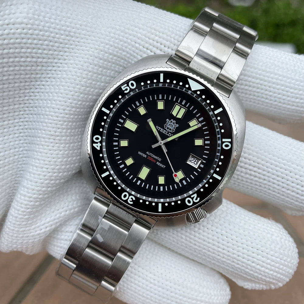 200M Waterproof Automatic Watch Sapphire Crystal Stainless Steel NH35 Mechanical Dive Watch For Men STEELDIVE SD1970 V2 (10-12 days delivery time to worldwide-10 USD Shipment fees-No DHL for this product-VERY HIGH QUALITY BRABD)