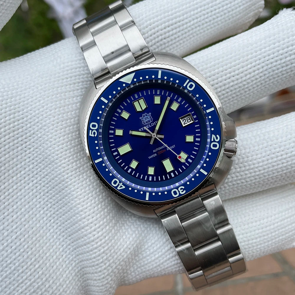 200M Waterproof Automatic Watch Sapphire Crystal Stainless Steel NH35 Mechanical Dive Watch For Men STEELDIVE SD1970 V2 (10-12 days delivery time to worldwide-10 USD Shipment fees-No DHL for this product-VERY HIGH QUALITY BRABD)