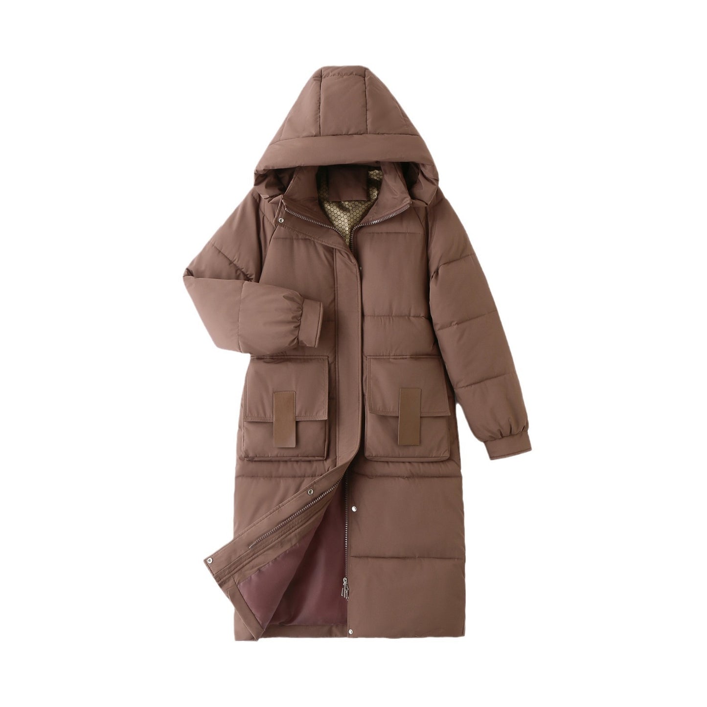 Winter Fashion High-end Overknee Thickened Loose Cotton Jacket Coat