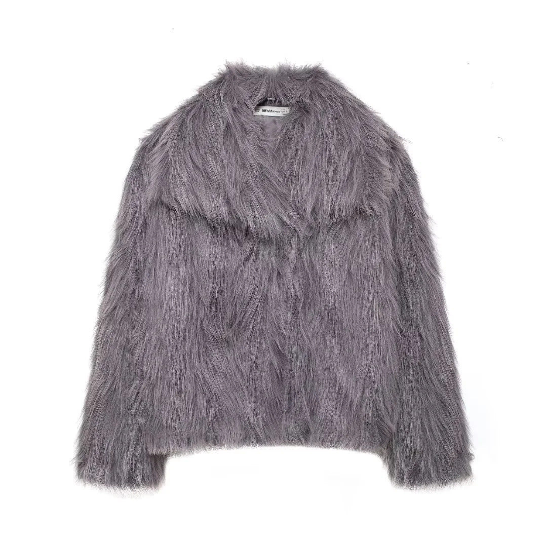 Women's Faux Fur Fluffy Jacket