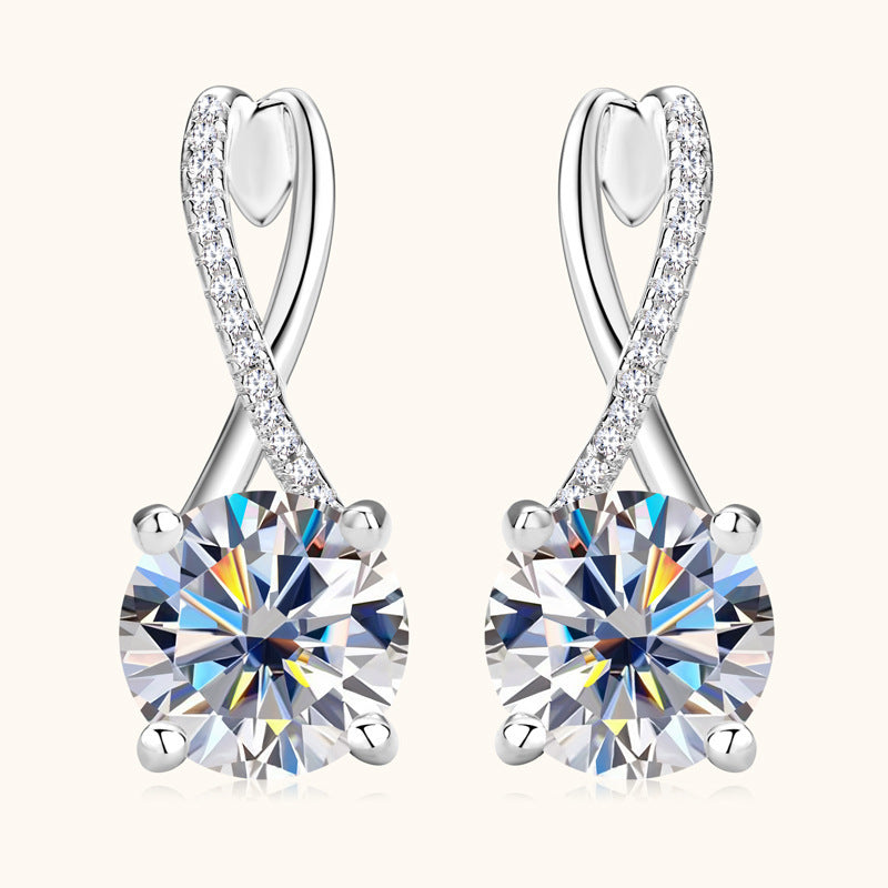 Fashion Diamond High-grade S925 Sterling Silver Earrings