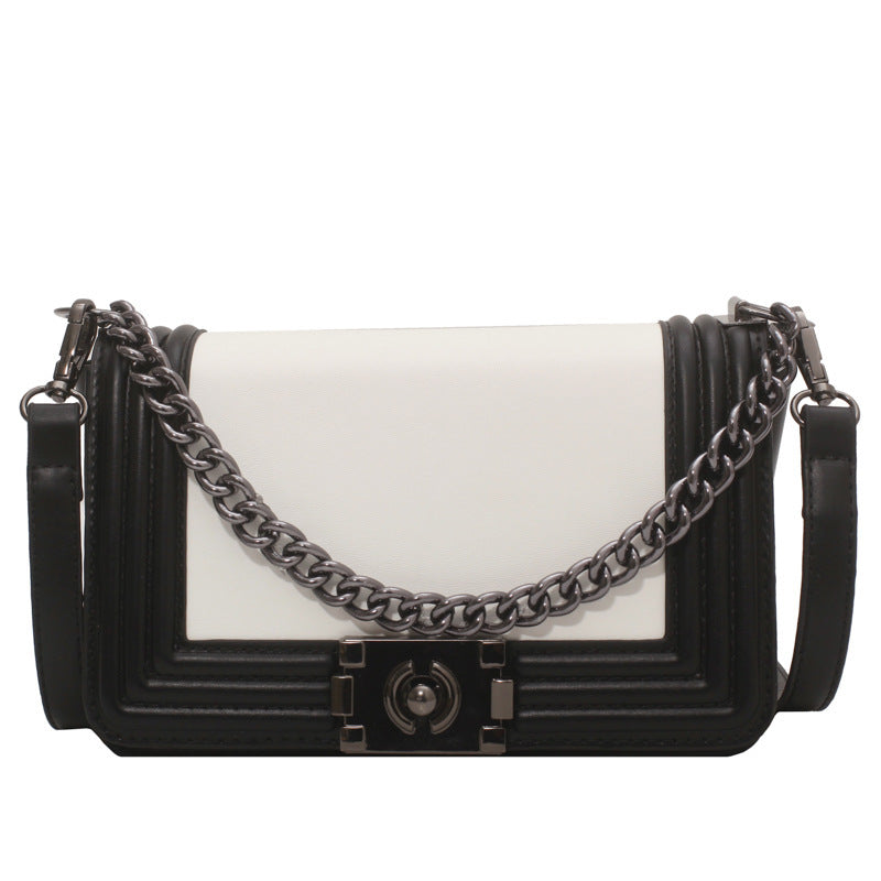 Contrast Color Small Square Bag Women