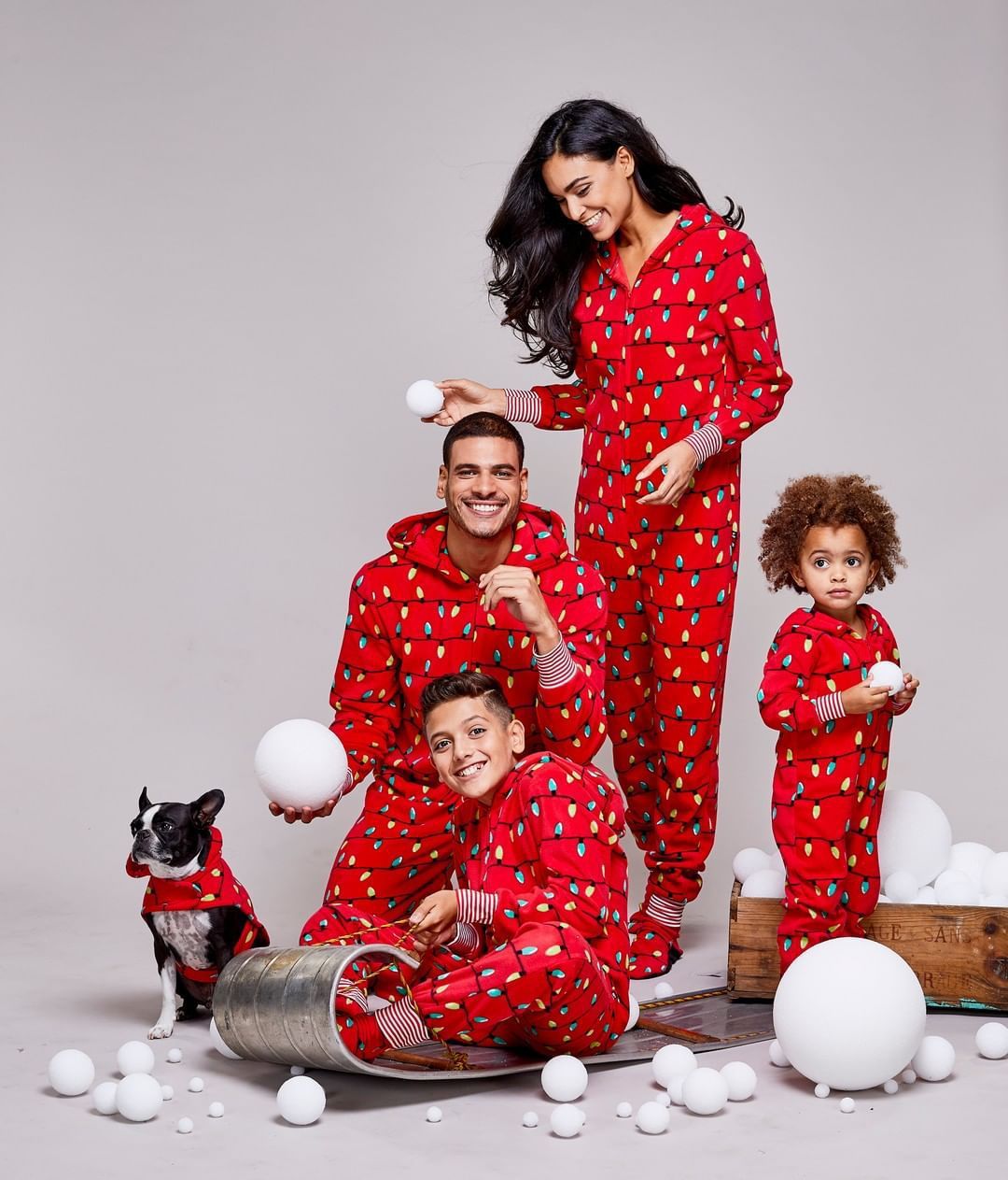 Printed Christmas Clothes One-piece Pajamas Home Wear Parent-child Outfit