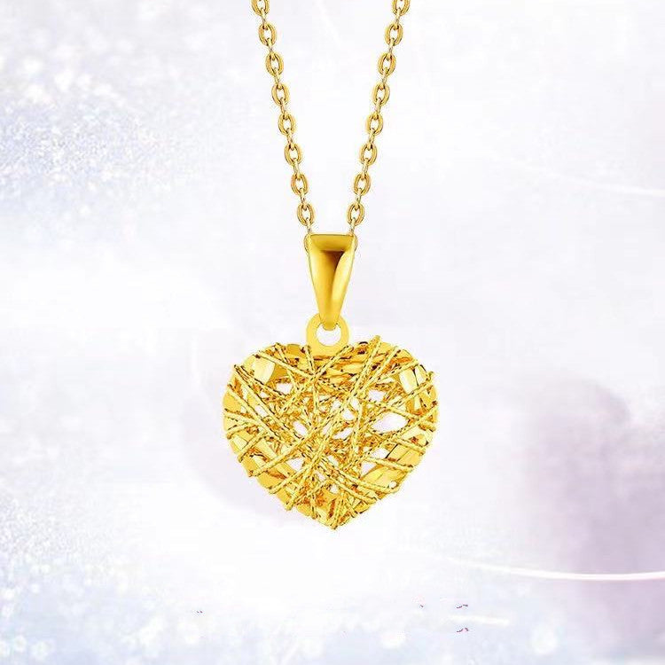 Genuine 18K Gold Necklace Pendant Pure AU750 Chain Hollow