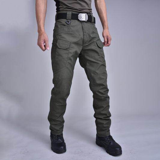 Tactical Pants Plaid Fabric IX9 City Military Fans Multi-pocket Overalls