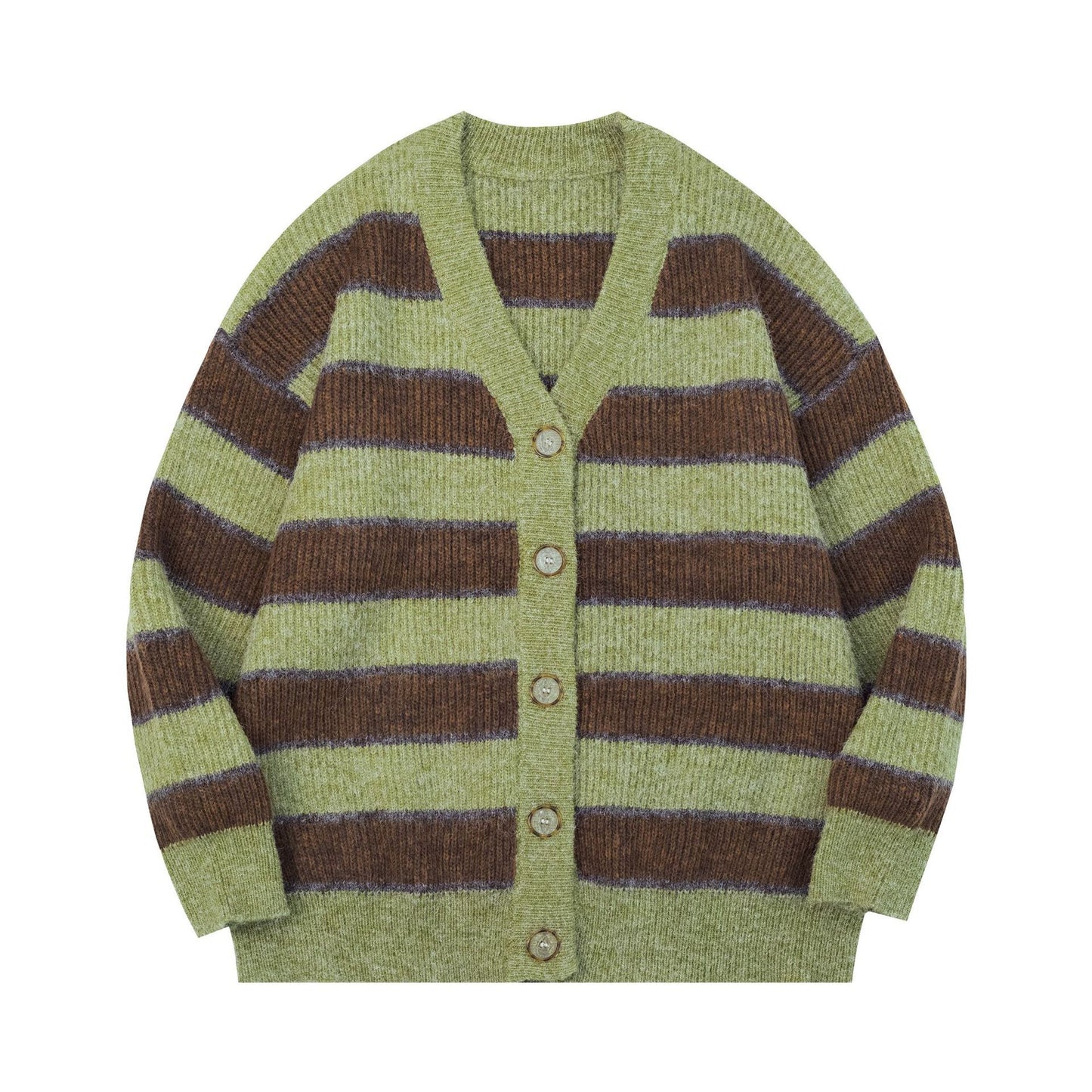 Cardigan Knit Striped Sweater Women