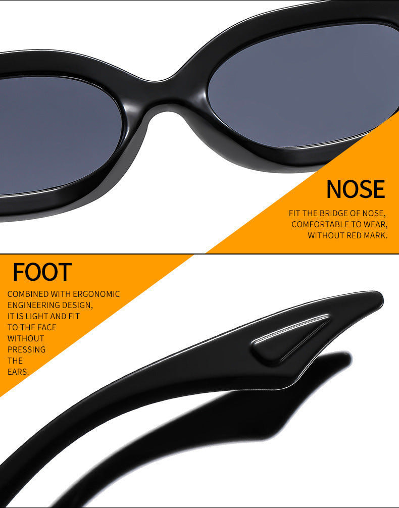 Trendy Sunglasses Oval Small Frame Men And Women Fashion Personalized